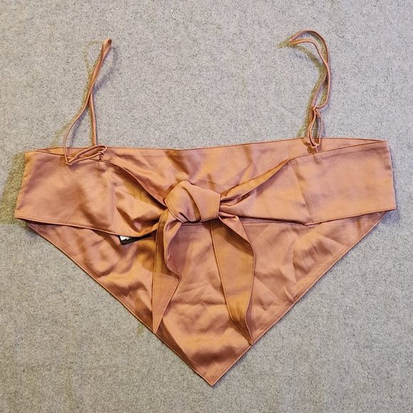 DANIELLE BERNSTEIN Women's Handkerchief Cropped Tank Top - NWT - Picture 4 of 7